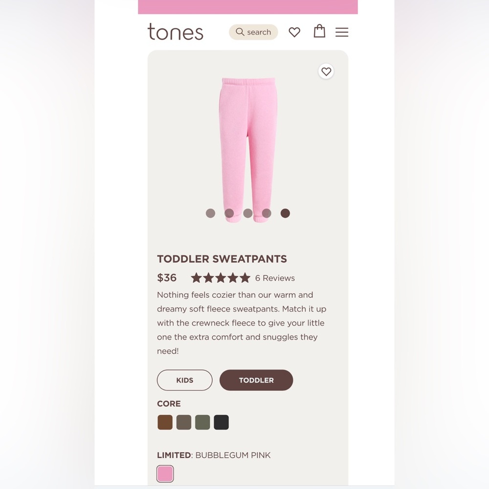 NWT 2T Tones Sweatpants Bubblegum Pink